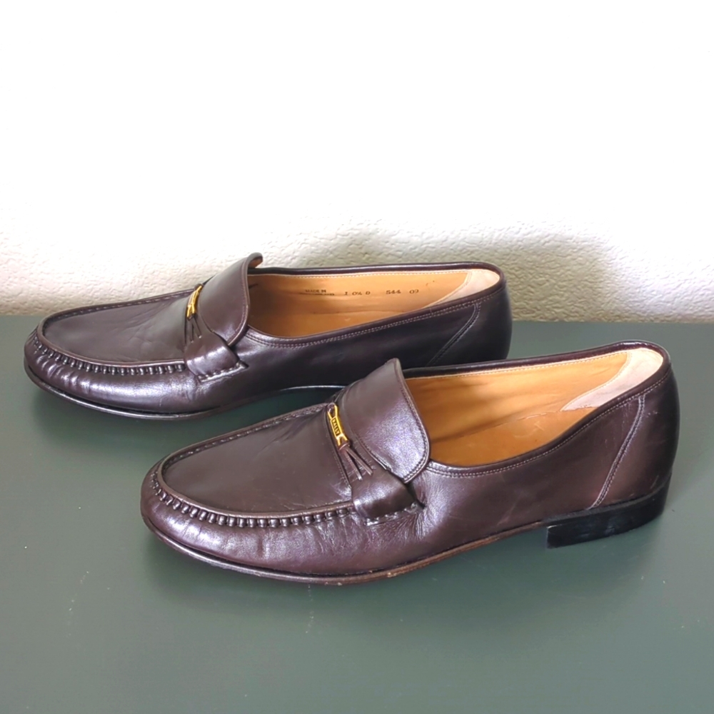 Bally Penny Loafers Men's 10.5 B Parawet Dark Brown Switzerland Classic